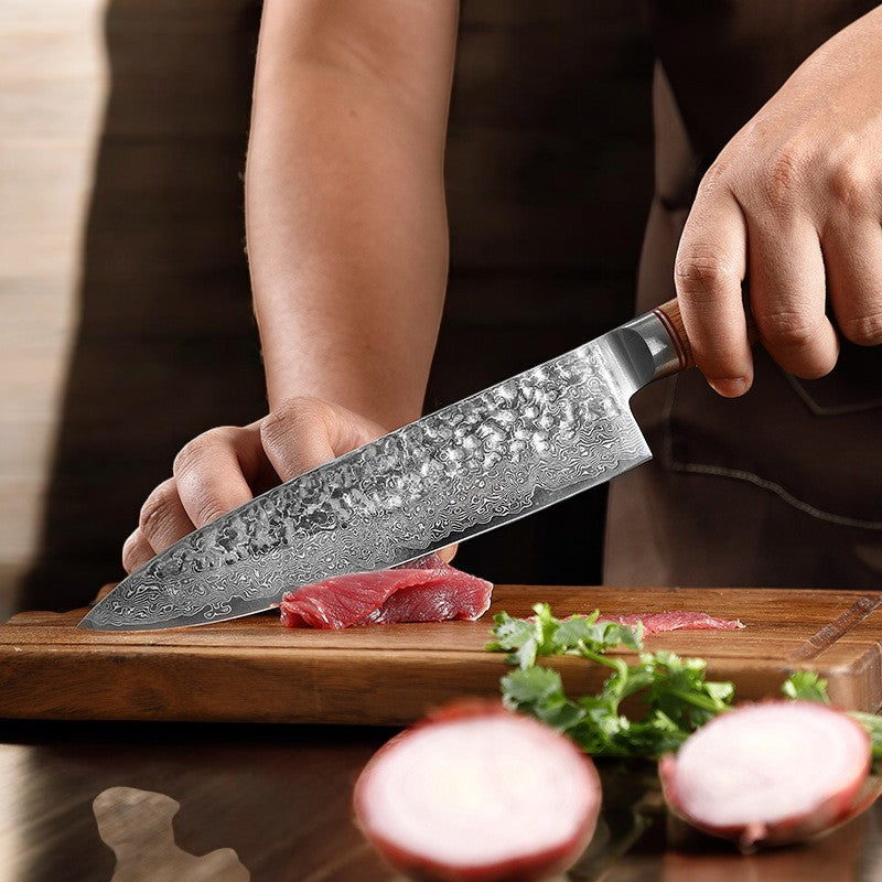 Precision & Elegance - Premium Damascus Steel Kitchen Blades