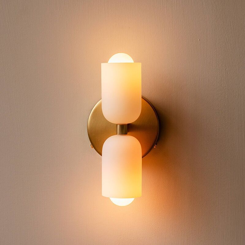 Château Lumière - French Cream Glass Wall Lamp